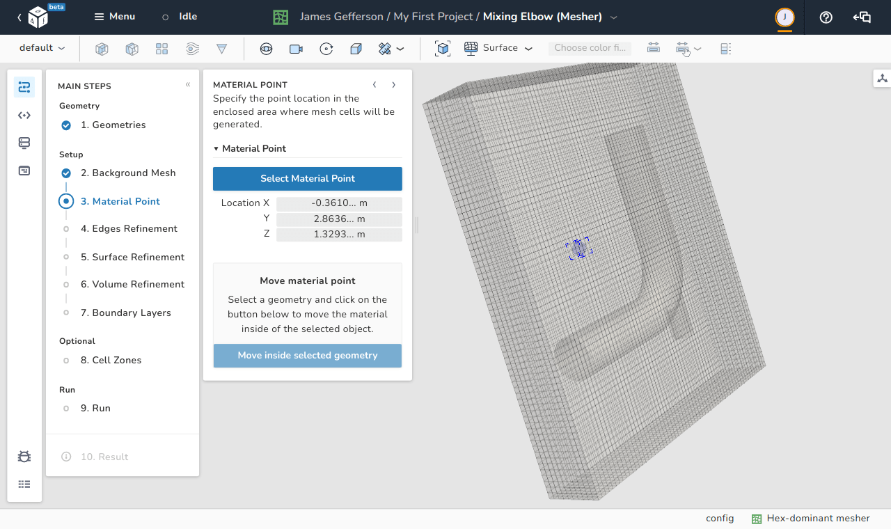 Material point step